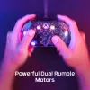HyperX Clutch Gladiate – controller gaming RGB con filo – Xbox, gamepad, Xbox One, Xbox Series X, con filo, USB, USB Type-A, USB Type-C, trasparente