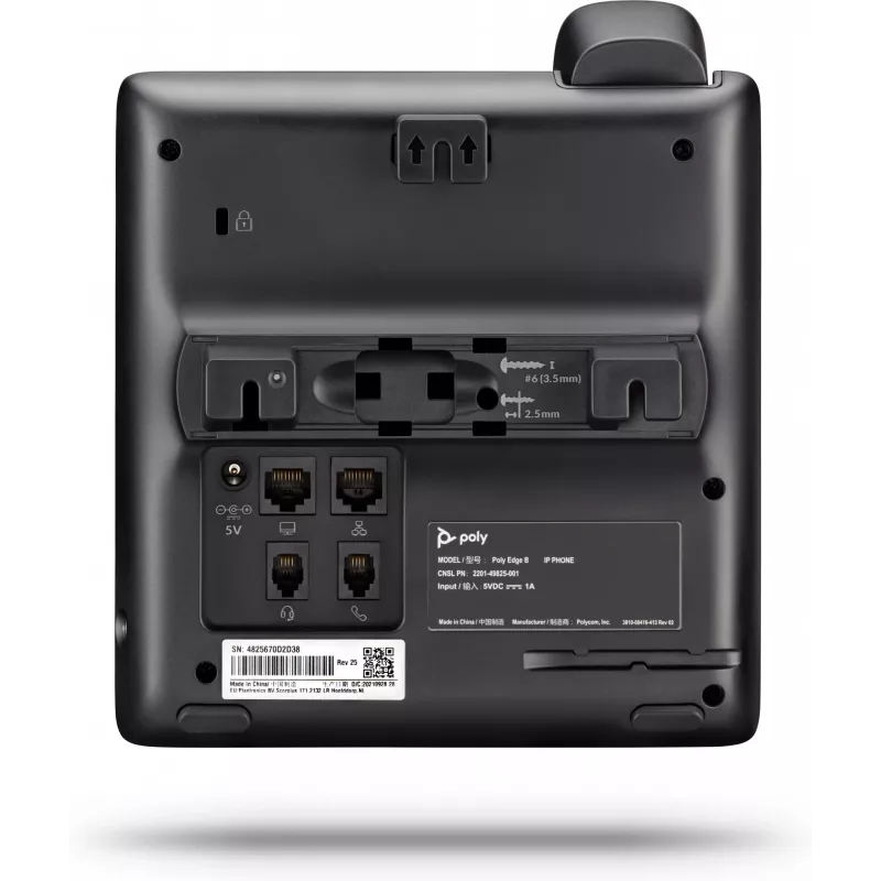 HP Poly Edge B20 82M83AA telefono IP, PoE, SIP, 8 linee, cornetta cablata, nero
