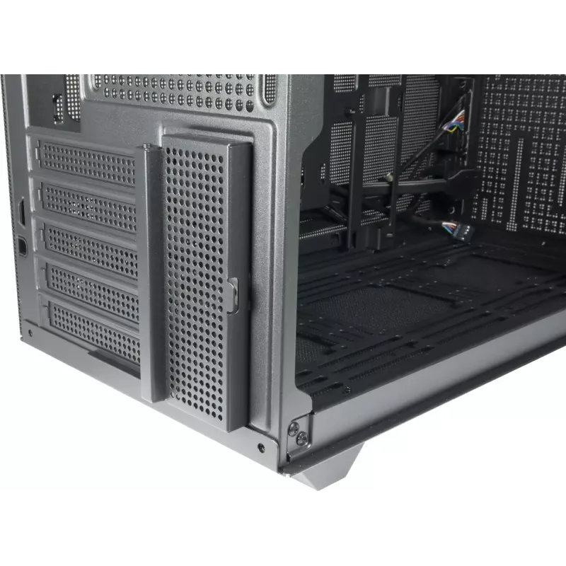 Case PC mini tower INTER-TECH IM-2 Expander, Mini-ITX/Micro ATX, supporta alimentatori ATX/SFX, unità 2,5 inch e 3,5 inch, ventole frontali/top 120/140 mm, nero