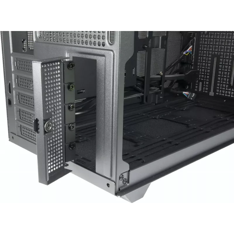 Case PC mini tower INTER-TECH IM-2 Expander, Mini-ITX/Micro ATX, supporta alimentatori ATX/SFX, unità 2,5 inch e 3,5 inch, ventole frontali/top 120/140 mm, nero