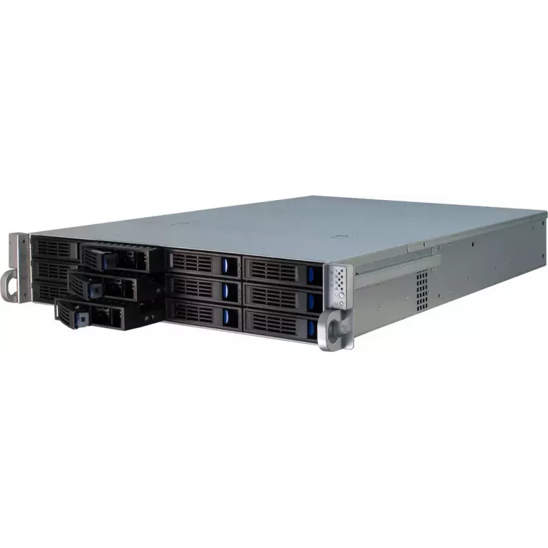 Case per server Inter-Tech IPC 2U-2412 rack nero, argento