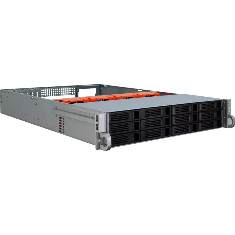 Case per server Inter-Tech IPC 2U-2412 rack nero, argento