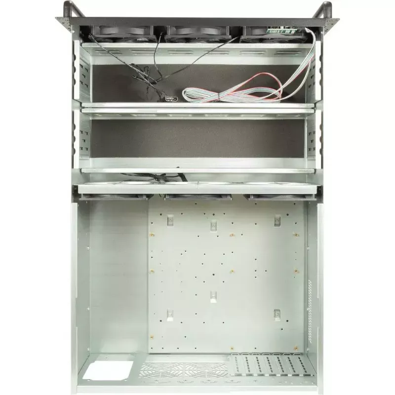 Case per computer Inter-Tech 4F28 rack nero, argento