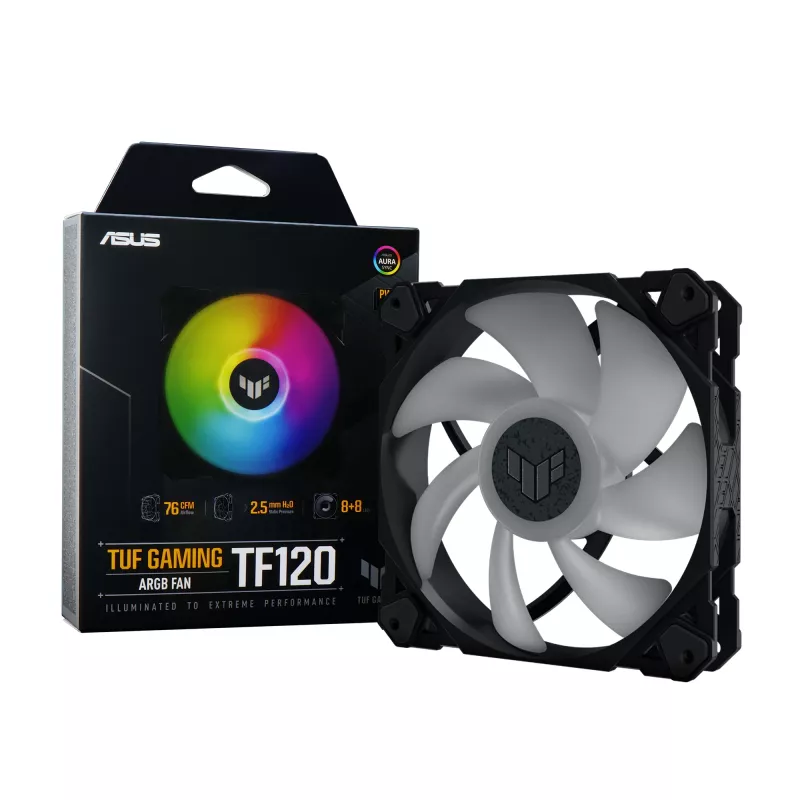 Ventola ASUS TUF Gaming TF120 ARGB dissipatore ad aria per case 12 cm nero