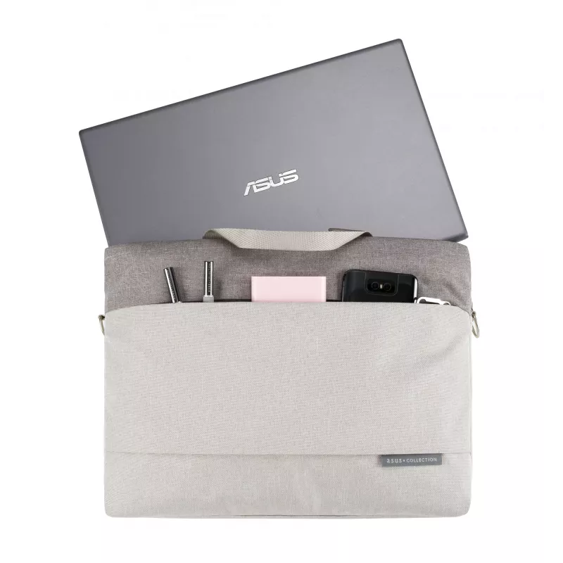 ASUS EOS 2 Carry Bag custodia per notebook 15,6 pollici (39,6 cm), poliestere, idrorepellente, tracolla, 0,48 kg, grigia