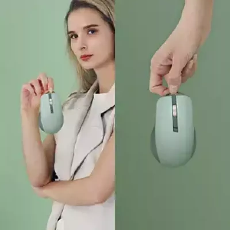 Mouse ASUS SmartO MD200 Silent Plus – ambidestro RF wireless + Bluetooth, ottico 4200 DPI, 6 tasti, verde