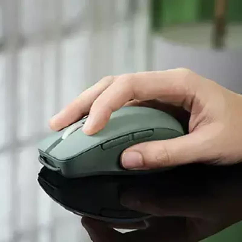 Mouse ASUS SmartO MD200 Silent Plus – ambidestro RF wireless + Bluetooth, ottico 4200 DPI, 6 tasti, verde