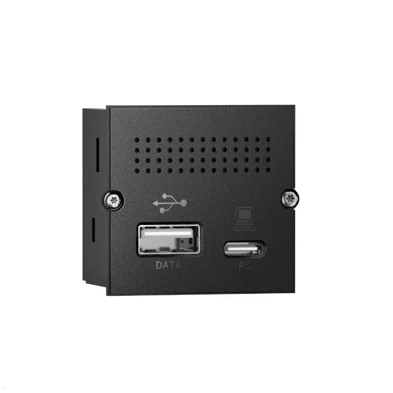 Bachmann 917.229 CM modulo replicatore di porte, USB-C PD 100 W, 2x USB-A, Mini DisplayPort, RJ45
