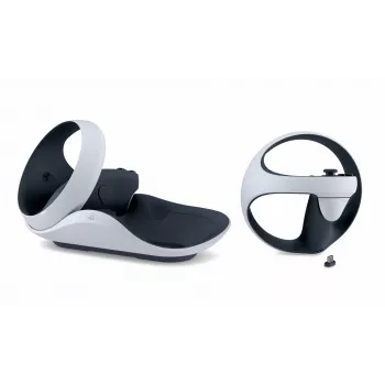 Base di ricarica Sony 9480693 per controller gaming — PlayStation 5, 5,1 V/2,8 A, nero/bianco, 241×136×58 mm