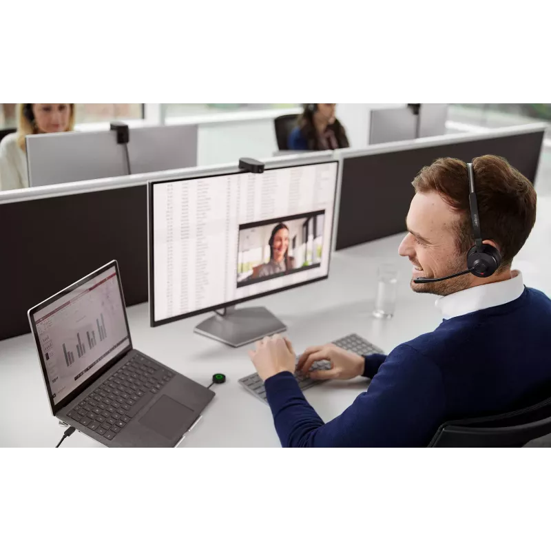 Jabra Engage 55 MS Cuffie Stereo Senza fili Archetto Ufficio/Call center USB Type-A Nero