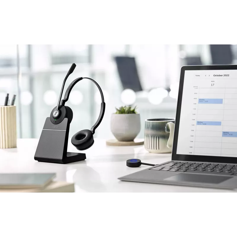 Jabra Engage 55 MS Cuffie Stereo Senza fili Archetto Ufficio/Call center USB Type-A Nero