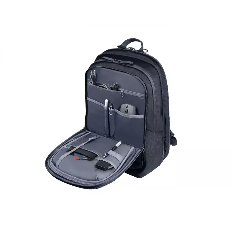 HP Travel Plus zaino per laptop da 30 l, 17,3 pollici (43,9 cm), espandibile a 35 l, tasca con blocco RFID, 1,08 kg, blu grafite
