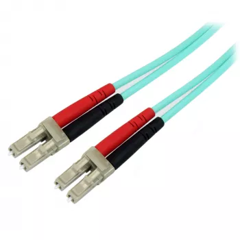 Cavo in fibra ottica StarTech.com 10m LC/UPC a LC/UPC OM3 multimodale, cavo zipcord full duplex 50/125µm, 100G, bassa attenuazione di inserzione, cavo jumper in fibra LSZH