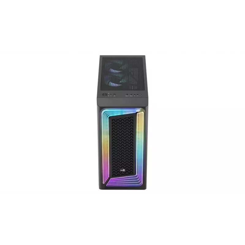 Aerocool Interstellar-G-BK-v1 case PC Midi Tower, ATX/Micro-ATX/Mini-ITX, ARGB, vetro temperato, nero