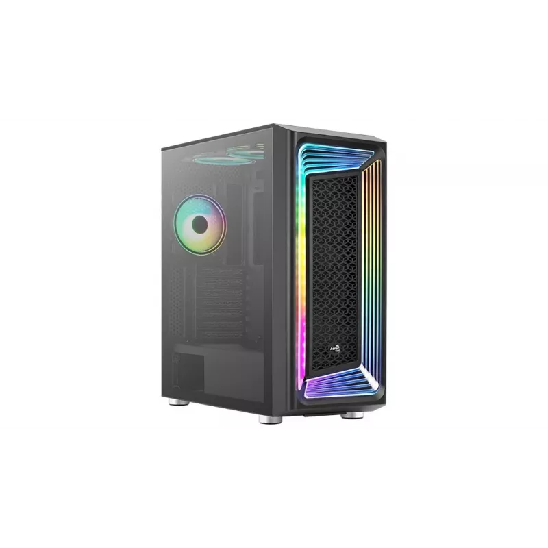 Aerocool Interstellar-G-BK-v1 case PC Midi Tower, ATX/Micro-ATX/Mini-ITX, ARGB, vetro temperato, nero