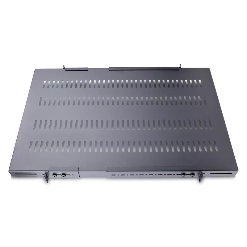 StarTech.com ADJSHELFHDV ripiano 1U regolabile ventilato per rack server, heavy duty, 150 kg, profondità di montaggio regolabile 49,5–97,4 cm (19,5–38 pollici), 19 pollici, nero