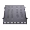 StarTech.com ADJSHELFHDV ripiano 1U regolabile ventilato per rack server, heavy duty, 150 kg, profondità di montaggio regolabile 49,5–97,4 cm (19,5–38 pollici), 19 pollici, nero