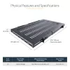 StarTech.com ADJSHELFHDV ripiano 1U regolabile ventilato per rack server, heavy duty, 150 kg, profondità di montaggio regolabile 49,5–97,4 cm (19,5–38 pollici), 19 pollici, nero