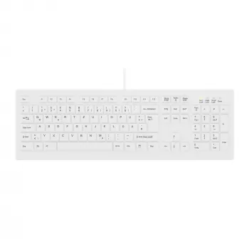 Tastiera medicale Contour Design Active Key Contour ClassicClean IP68 Full-Size con filo Bianca DE C8100