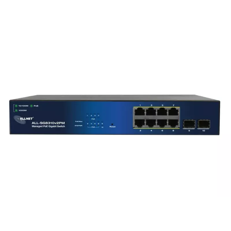 Switch managed ALLNET 209904 Gigabit Ethernet 8 porte PoE