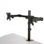 Braccio doppio per monitor da tavolo StarTech.com - morsetto da scrivania / passacavo supporto monitor VESA per display fino a 32 pollici - braccio monitor ergonomico articolato - regolabile in altezza/inclinazione/rotazione/girevole
