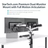 Braccio doppio per monitor da scrivania StarTech.com – completamente articolato – premium
