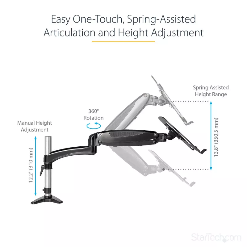 Supporto da scrivania StarTech.com per laptop – braccio articolato completamente mobile per laptop o monitor singolo da 34