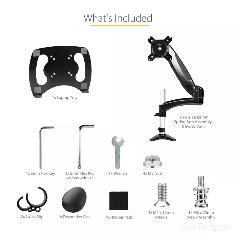 Supporto da scrivania StarTech.com per laptop – braccio articolato completamente mobile per laptop o monitor singolo da 34