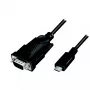 LogiLink AU0051A cavo adattatore seriale da USB-C a RS232 (DB9), 1,2 m, nero