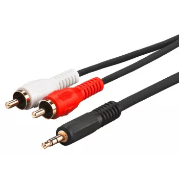 Cavo audio Microconnect AUDLC3G 3 m 3,5 mm 2 x RCA nero