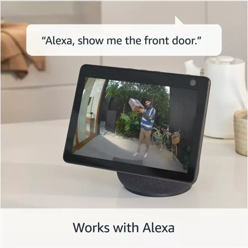 Amazon Ring Battery Video Doorbell Pro B0B2BNM4PV campanello smart con videocamera, Wi-Fi, video HD+, visione notturna, audio bidirezionale