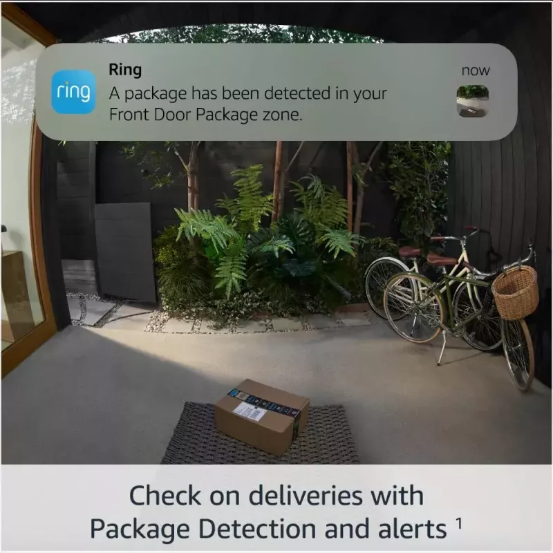 Amazon Ring Battery Video Doorbell Pro B0B2BNM4PV campanello smart con videocamera, Wi-Fi, video HD+, visione notturna, audio bidirezionale
