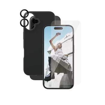 Custodia bundle 3-in-1 PanzerGlass CARE by Fashion iPhone 16
