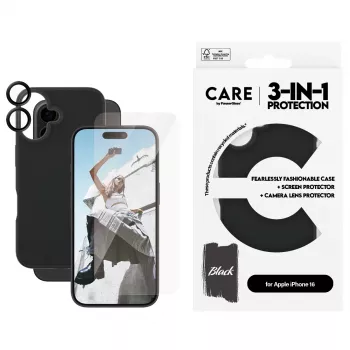 Custodia bundle 3-in-1 PanzerGlass CARE by Fashion iPhone 16