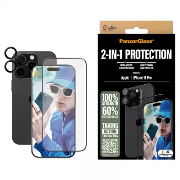 PanzerGlass Bundle 2-in-1 iPhone '24 6.3 pollici Pro B2862+1284