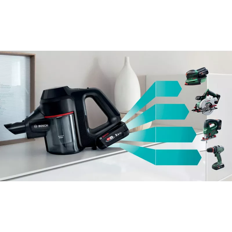 Aspirapolvere verticale Bosch BCS712XXL a batteria senza sacco 0,3 L nero 3 Ah