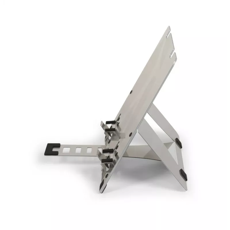 BakkerElkhuizen FlexTop 270 BNEFT270 supporto per laptop fino a 16 pollici (40,6 cm), 7 livelli, altezza 90-200 mm, alluminio, grigio