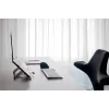 BakkerElkhuizen FlexTop 270 BNEFT270 supporto per laptop fino a 16 pollici (40,6 cm), 7 livelli, altezza 90-200 mm, alluminio, grigio