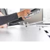 BakkerElkhuizen Q-note 350 supporto per notebook, supporto per laptop, trasparente, plastica, acciaio, 25,4 cm (10