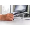 BakkerElkhuizen Q-note 350 supporto per notebook, supporto per laptop, trasparente, plastica, acciaio, 25,4 cm (10
