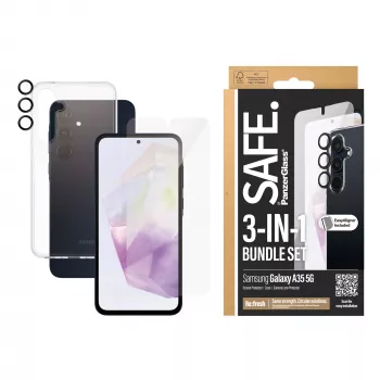PanzerGlass SAFE. by ® 3-in-1 pacchetto protezione Samsung Galaxy A35 5G