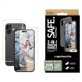 PanzerGlass SAFE. by ® 2-in-1 pacchetto protezione iPhone '24 6,7 pollici