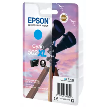 Epson Confezione singola inchiostro ciano 502XL, autonomia alta (XL), ciano, 6,4 ml, 1 pezzo, 470 pagine