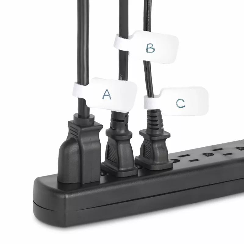 StarTech.com etichette per cavi da 3,5 pollici (9cm), confezione da 100, bianco, etichette per cavi con chiusura a gancio, etichette per cavi scrivibili per la gestione dei cavi, set di etichette per l'identificazione dei cavi