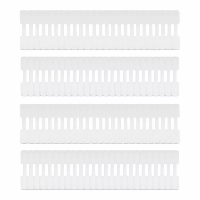 StarTech.com etichette per cavi da 3,5 pollici (9cm), confezione da 100, bianco, etichette per cavi con chiusura a gancio, etichette per cavi scrivibili per la gestione dei cavi, set di etichette per l'identificazione dei cavi