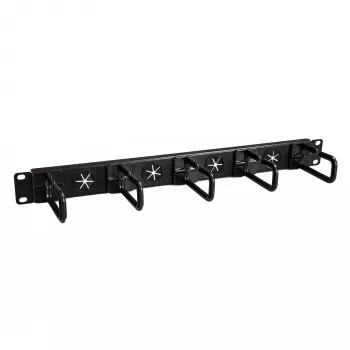 StarTech.com organizzatore per gestione cavi 1U 19 pollici – gancio a D per rack di rete/server – pannello orizzontale per cavi per data center con fori di passaggio, incl. materiale di montaggio – EIA/ECA-310-E