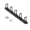 StarTech.com organizzatore per gestione cavi 1U 19 pollici – gancio a D per rack di rete/server – pannello orizzontale per cavi per data center con fori di passaggio, incl. materiale di montaggio – EIA/ECA-310-E