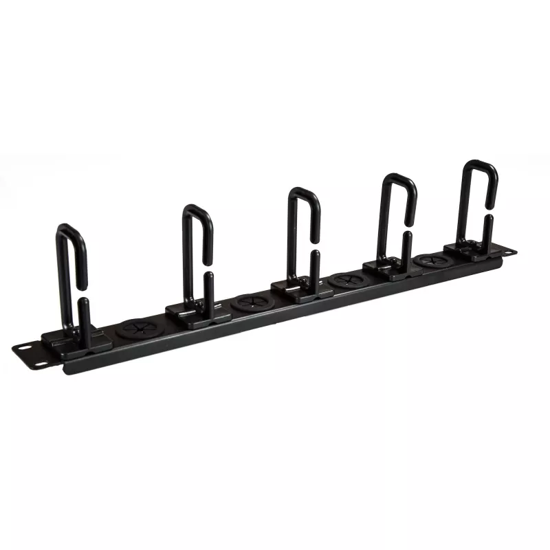 StarTech.com organizzatore per gestione cavi 1U 19 pollici – gancio a D per rack di rete/server – pannello orizzontale per cavi per data center con fori di passaggio, incl. materiale di montaggio – EIA/ECA-310-E