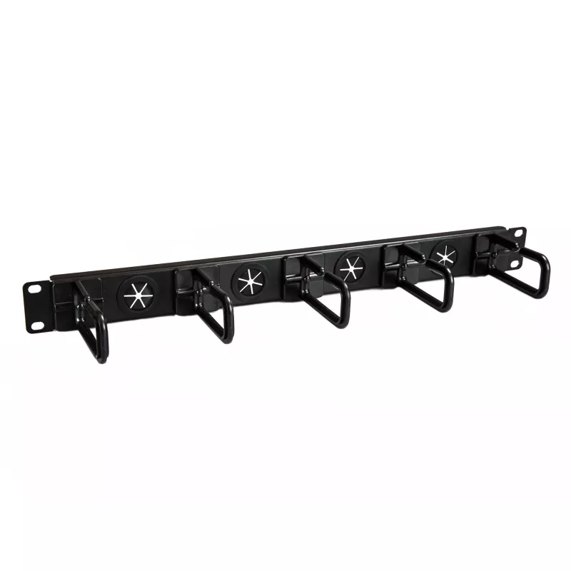 StarTech.com organizzatore per gestione cavi 1U 19 pollici – gancio a D per rack di rete/server – pannello orizzontale per cavi per data center con fori di passaggio, incl. materiale di montaggio – EIA/ECA-310-E