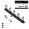 StarTech.com organizzatore per gestione cavi 1U 19 pollici – gancio a D per rack di rete/server – pannello orizzontale per cavi per data center con fori di passaggio, incl. materiale di montaggio – EIA/ECA-310-E